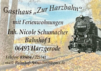 Gasthaus Zur Harzbahn Ferienwohnungen am Bahnhof Harzgerode